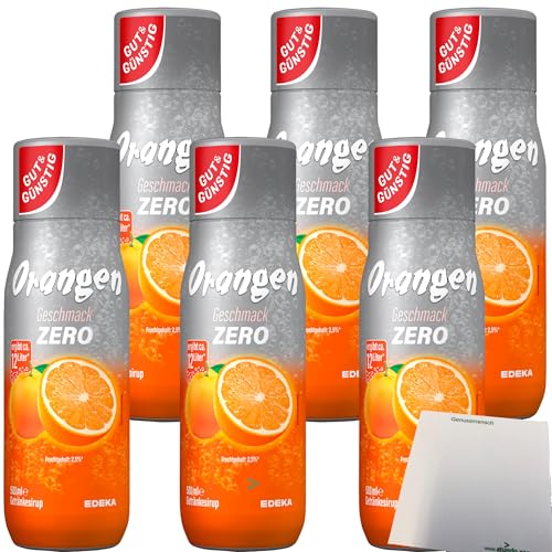usy Bundle für Gut & Günstig Orange Zero Getränkesirup 6er...