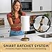 Heavy-Duty Stainless Steel Paper Towel Holder - Easy One-Handed Tear with Suction Cups - Modern Weighted Standing Countertop Dispenser for Kitchen - Holds All Paper Towel Rolls, Gold