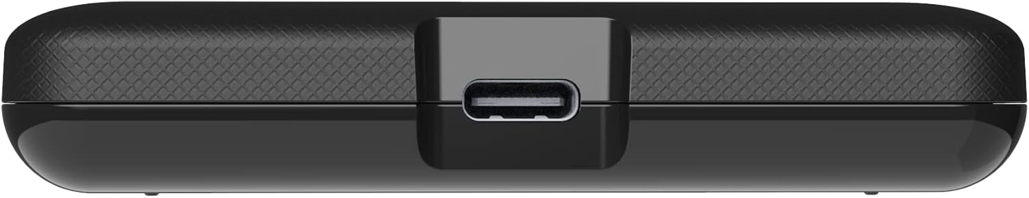 Close-up of the iodd ST300's USB-C port
