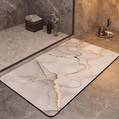 Luxury Anti-Slip Marble Bathroom Mat Washable Area Rug for Living Room Shower Soft Carpet Doormat 140x200cm Elegant Floor