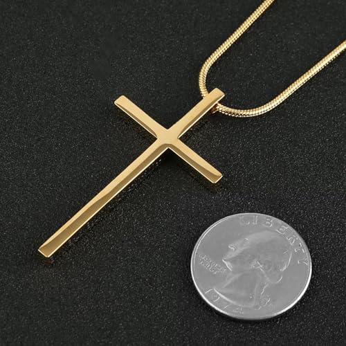 HZMAN Cross Necklace Gift for Family Stainless Steel Philippians 4:13 Bible Verse I CAN DO ALL THINGS Cross Necklace4