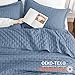 Bedsure King Quilt Set - Ultra Soft Quilt Bedding Set for Modern & Coastal Bedrooms, Lightweight All-Season King Size Comforter with 2 Pillow Shams, Mineral Blue Summer Bedspread Coverlet 106x96 Inch