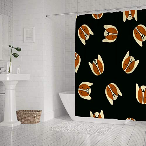 Rideau de douche de qualité supérieure en polyester résistant avec crochets robustes - 3