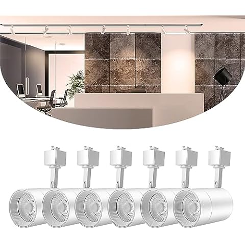 ALAMPEVER LED Track Lighting Heads for J Type,Dimmable Track Lighting Fixtures Ceiling for Wall Art,12W Track Light,800LM, CRI90, 3000K Soft White,75W,6Pack,White Cover