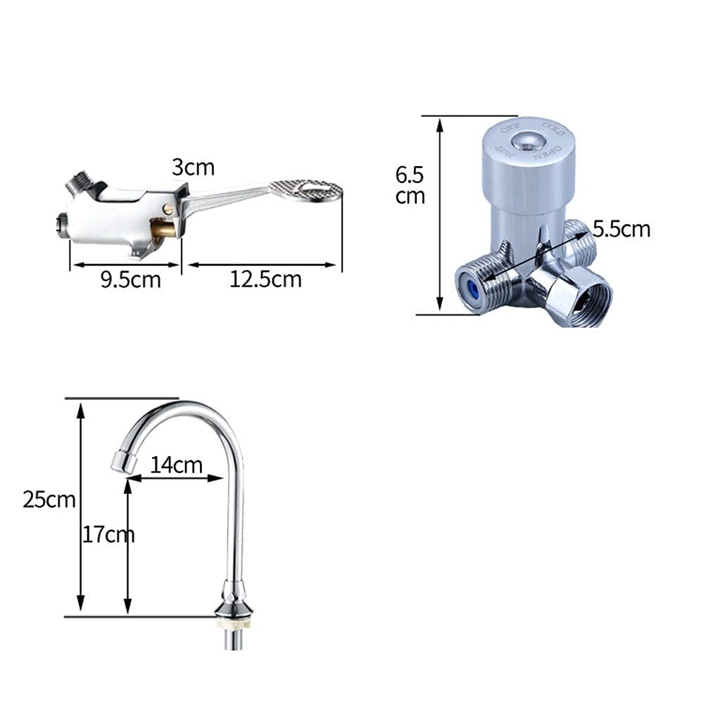 Grifos de instalación de pie Grifo de agua caliente y fría con pedal/válvula de pie más grifo individual good