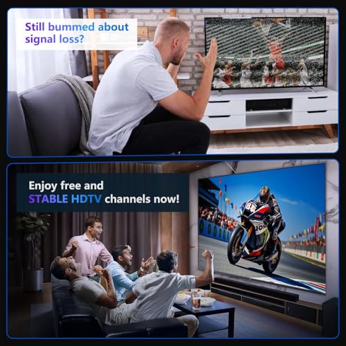 undefined 2025 TV Antenna Indoor Antenna for Smart TV Long Range Reception HD Digital Antenna Outdoor with Amplifier Signal Booster for Local Channels Supports 4K 1080p の商品画像 3