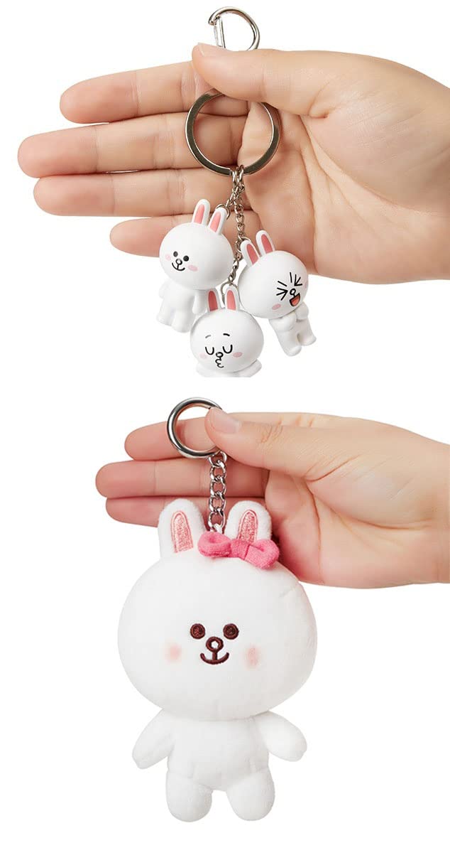 Distribution - Cony Character Official Merchandise Gift Bundle One Cony Plush Keyring + One Cony Figure Keyring