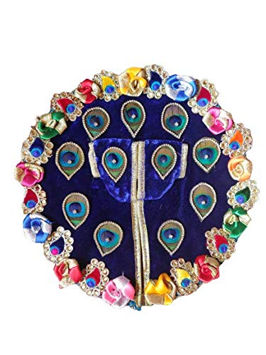 Gopal ji Designer Handmade Poshak for Winter Size 5 Colour Blue