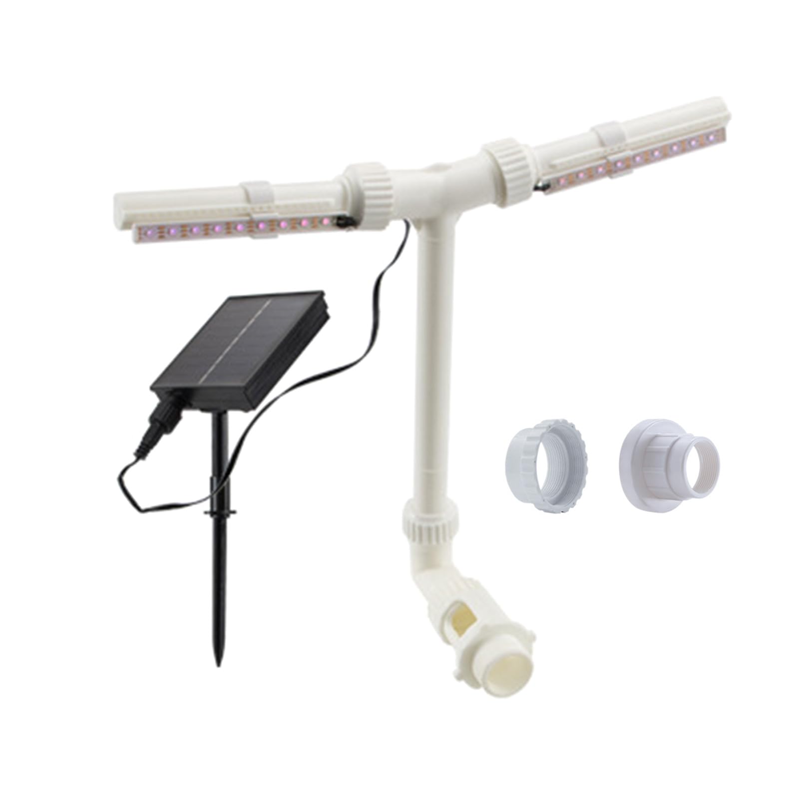 Fontaine solaire pour patio et étang avec hauteur modulable contre eau stagnante