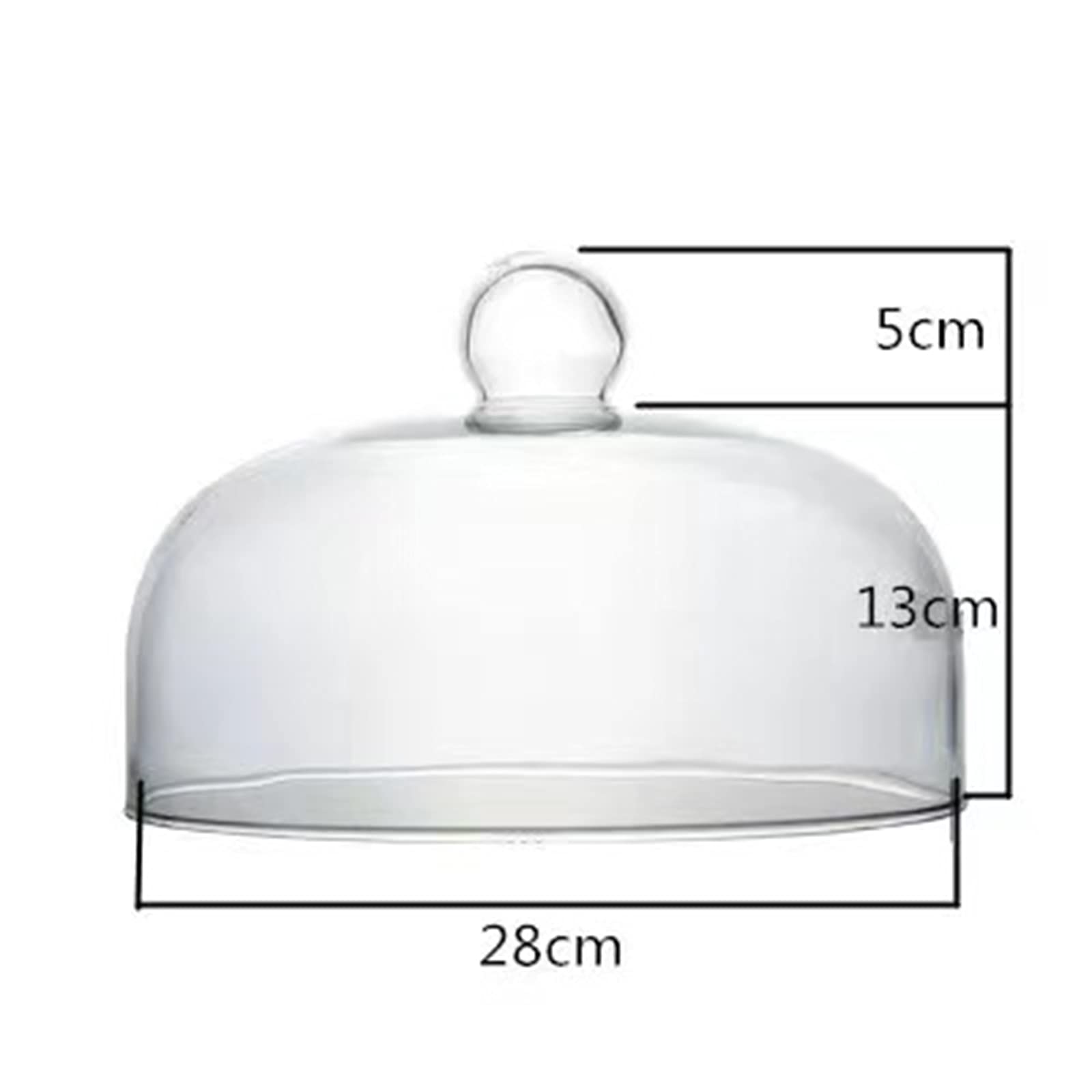Copertura per Alimenti, Campana Coperchio Microonde,Cupola per Pasticceria da tè pomeridiano, Coperchio a Cupola per Formaggio, Snack a Cupola in Vetro Facili da Pulire e Copertura a Cupola