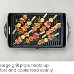 Chefman Electric Smokeless Indoor Grill w/ Non-Stick Cooking Surface & Adjustable Temperature Knob from Warm to Sear for Customized BBQing, Dishwasher Safe Removable Water Tray, Black - Image 5