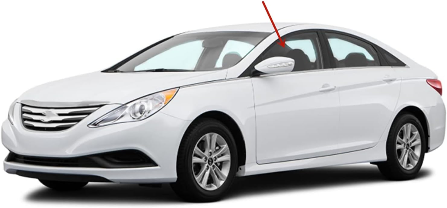 Driver Left Side Front Door Window Door Glass Compatible with Hyundai Sonata 2011-2014 Models / Sonata Hybrid 2011-2015 Models