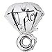 Produktbild Drawihi 1 Stück Diamantring Ballon Folienballon Hochzeit Party Valentines Dekoration Luftballons(Silber) 55*80CM