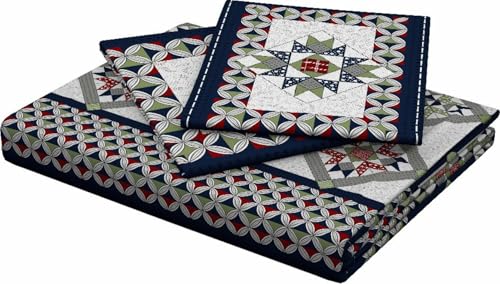 Image of KOUNDAL Rajasthani Jaipuri Sanganeri Printed 144 TC 100% Cotton Bed Sheet Set for Double Bed,Floral Print, Double Bedsheet Cotton with 2 Pillow Covers (Blue, King)