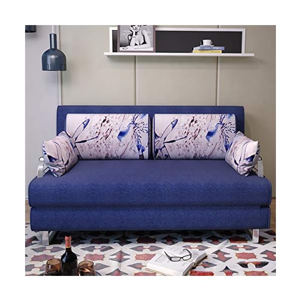 Simple Solid Wood Sofa Bed,Multifunctional Living Room Folding Double Sleeper Couch Sofa Convertible Bed,Breathable And Comfortable Fabric,Strong Load-Bearing,Washable