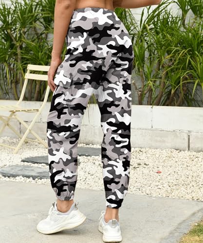 Image of AOWKULAE Girls & Women's Casual Cargo Jogger Pants, 6 Years - Women 3XL