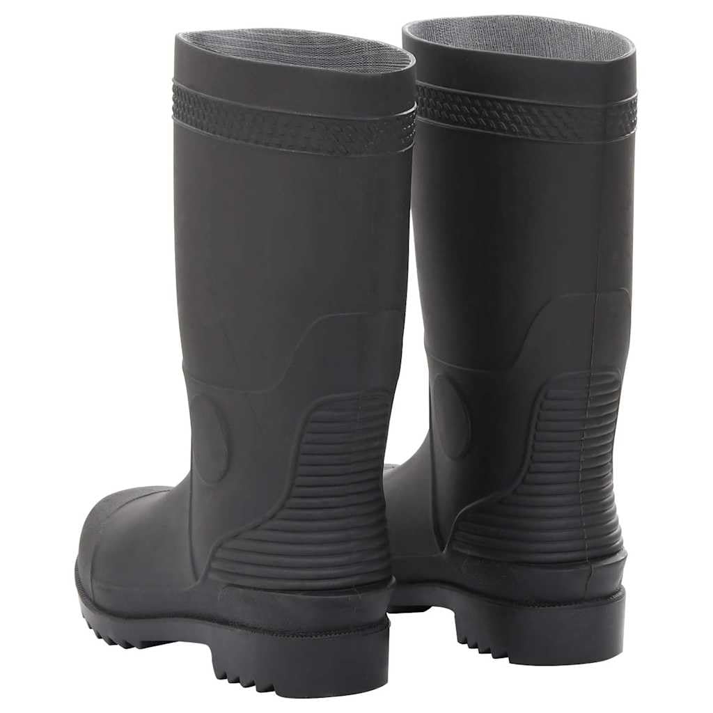 Stivali di gomma neri in PVC, impermeabili, antiscivolo, per attività all'aperto, pesca, caccia, pesca a mosca, palude, acqua, laghetto, ruscello, fiume, lago