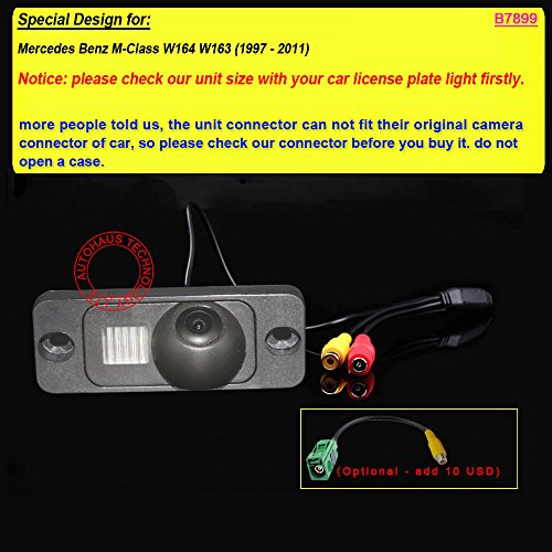 Kalakus Night Vision Reversing Vehicle-Specific Camera Intergarated in Number Plate Light License with 170 ° Angle Car Rear View System for Mercedes Benz M Class W163 (M-Class W164 1997 - Image 2