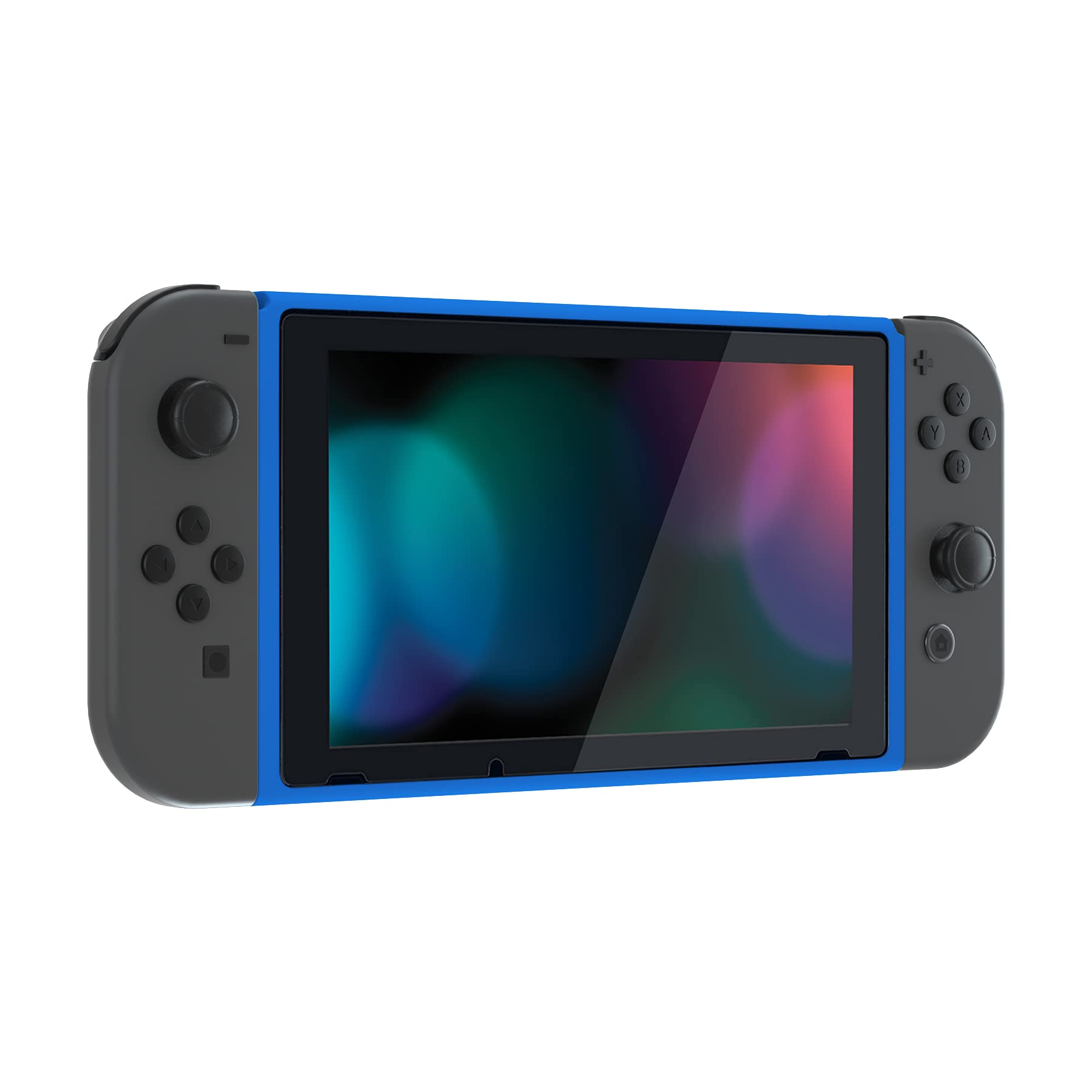 eXtremeRate Cover Scocca Frontale Ricambio per Nintendo Switch Console Cornice Anteriore Shell DIY Ricambio per Nintendo Switch con Tasti Accensione Pulsante Volume su Giù-Blu