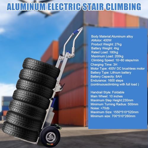 Carretilla eléctrica plegable para escaleras de aluminio miniatura 6