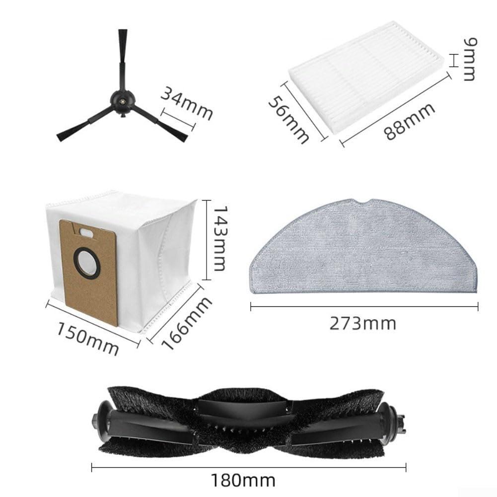 Sacchetti di ricambio per aspirapolvere, compatibili con robot Tapo RV30 Max Plus/RV20 Max Plus, 3,3 l, grande capacità, accessori per la pulizia dei pavimenti
