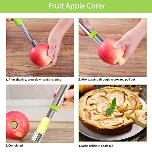 Openfly OP016 Vegetable Corer Tool, 6 Pcs Stainless Steel Fruit And Vegetable Corer Jalapeno Pepper Corer Tools Corer And Pitter Tomato Corer Remover Cherry Pitter Zucchini Corer To Remove Seeds thumb #4