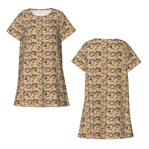 Robe de nuit légère manches courtes pour vos soirées d'été - 5