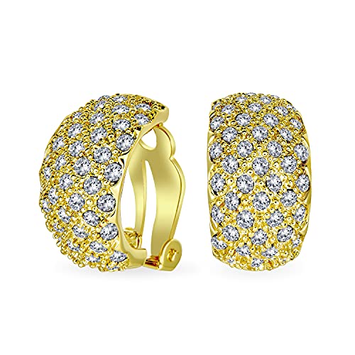 Boucles d'oreilles à clip en dômes de cristal La Mode, le cadeau parfait