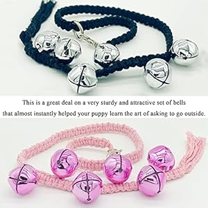 Canine Hanging Doorbells| Further Loud Canine Potty Coaching Bells| Adjustable Sturdy Braided Rope Door Bell for Canine to Ring to Go Exteriorblack+pink  Cucciolini Doodles Canine hanging doorbells| further loud canine potty coaching bells| adjustable sturdy braided rope door bell for canine to ring to go exteriorblack+pink   cucciolini doodles