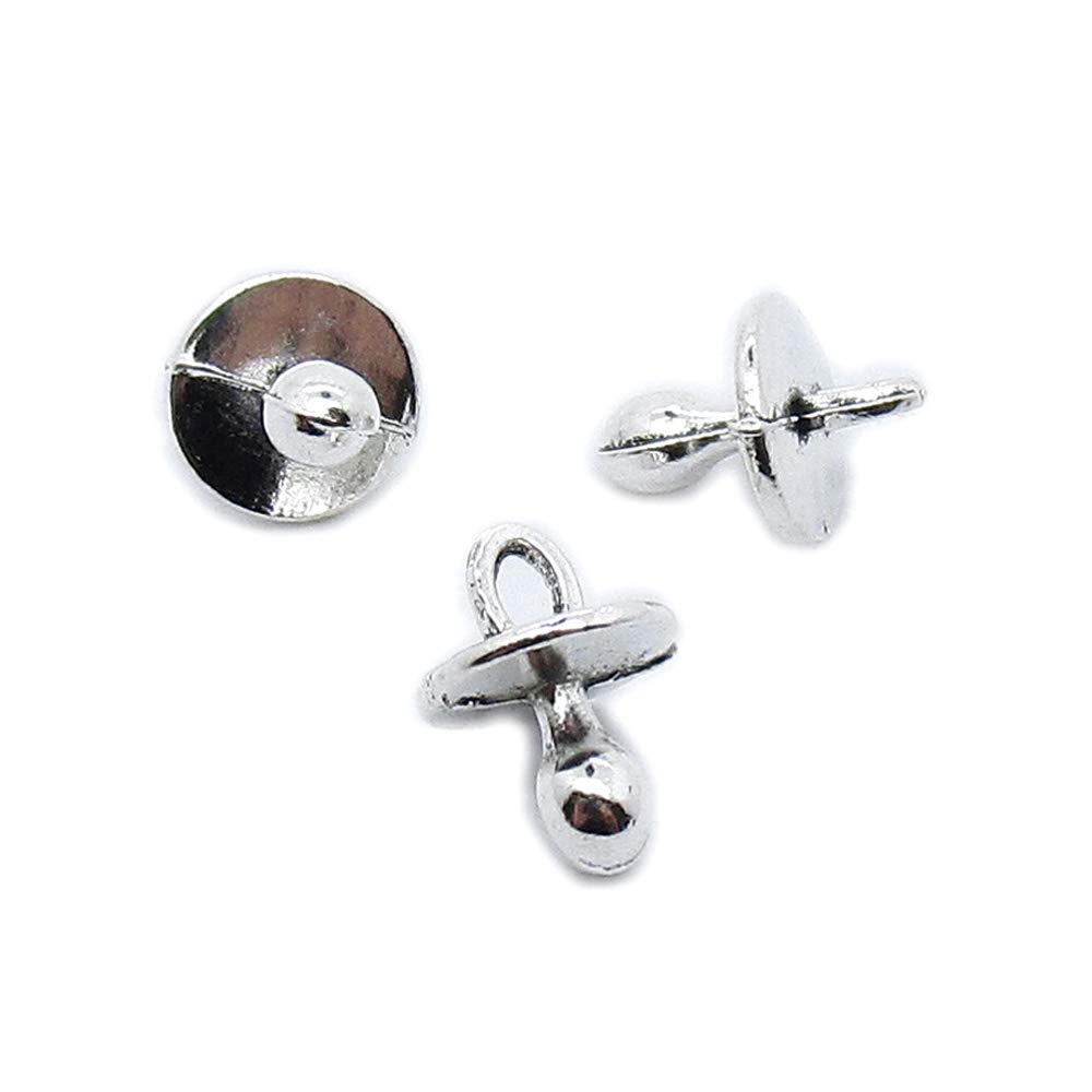 40 Pieces Antique Silver Plated Jewelry Charms GY04849 Pacifier Nipple