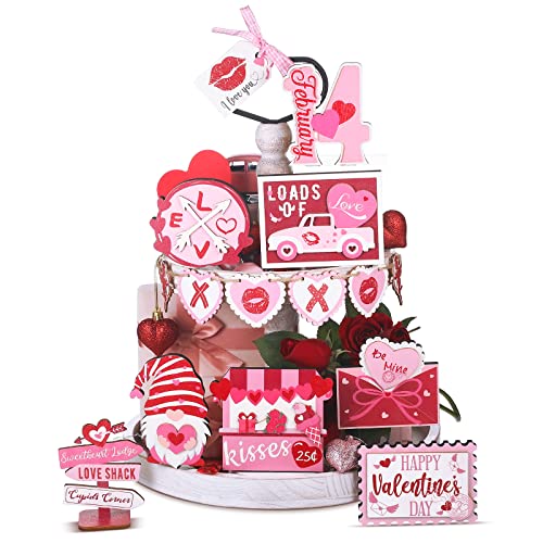 Ferraycle 16 Pcs Valentines Tiered Tray...