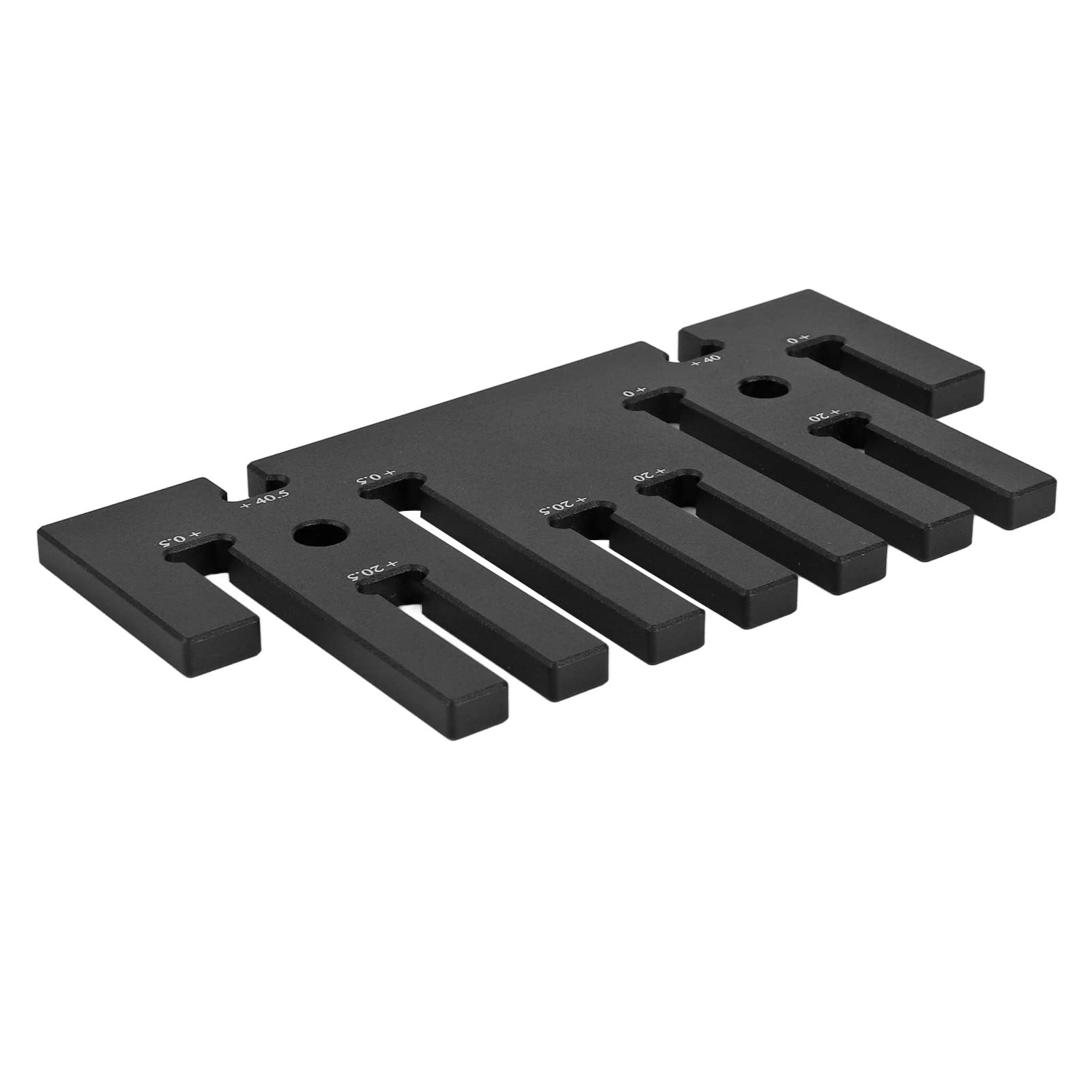 Medidor de altura para sierra circular eléctrica, herramienta industrial de medición de altura, medidor de aleación de aluminio con escala grabada por láser y soportes duales para (Métrico 16CM)