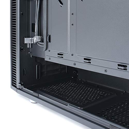 Fractal Design Define C TG - Compact Mid Tower Custodia computer - Ottimizzato per flusso d'aria elevato e elaborazione silenziosa - Interno modulare - Flusso d'aria - Layout aperto - Nero