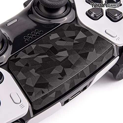 【 トラックパッド保護 ＆ 手触りUP 】 TALONGAMES PS5 デュアルセンスエッジ コントローラー 用 タッチパッド プロテクター PlayStation 5 DualSense Edge 用 保護シール 保護テープ タッチパッドカバー 爽やかな触り心地 (3D ダイヤモンドブラック)