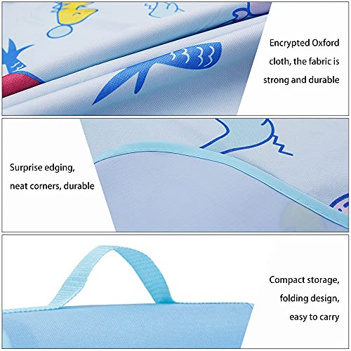 Baby Playmat Portable - Changing Diaper Mat, Pet Feeding Mat, And Infant Gym - Waterproof, Washable, And Lightweight - Design For Travel And Home Use Picnic Basket Accessory And Camping Picnic Pad #TOP3