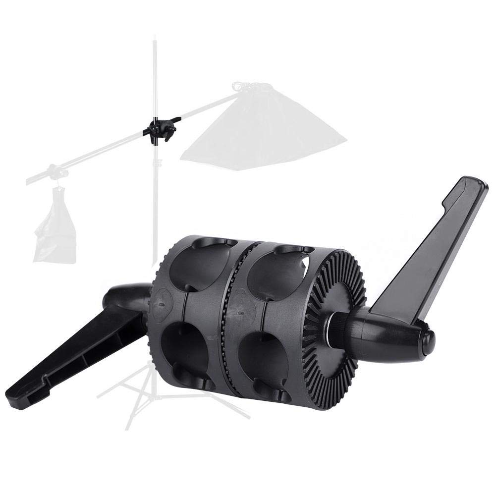 V BESTLIFE Clip del Soporte del Reflector, Soporte de Soporte de Reflector de Doble Rueda Adaptador de Soporte de luz del Rotor