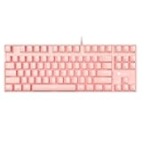 Qisan Wireless/Wired Mechanical Keyboard, Triple Mode 2.4G/USB-C/BT Gaming Keyboards, 87 Keys (80%) US Layout White Backlit, Blue Switch Rechargeable Keyboard Wireless