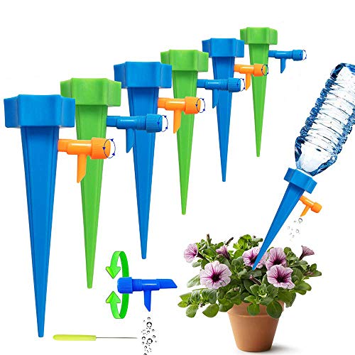 Cloud speeding Dispositivo Automático De Riego por Goteo. 6 Piezas, Nuevo Material PP. Adecuado para Bonsáis, Casas Familiares, Jardines Interiores y Exteriores, Oficinas y Otras Plantas Inteligentes