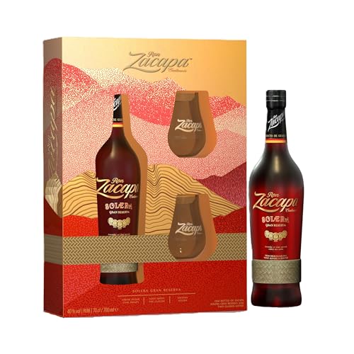 Zacapa Gran Solera Rum - 700 ml, Confezione regalo con 2 bicchieri