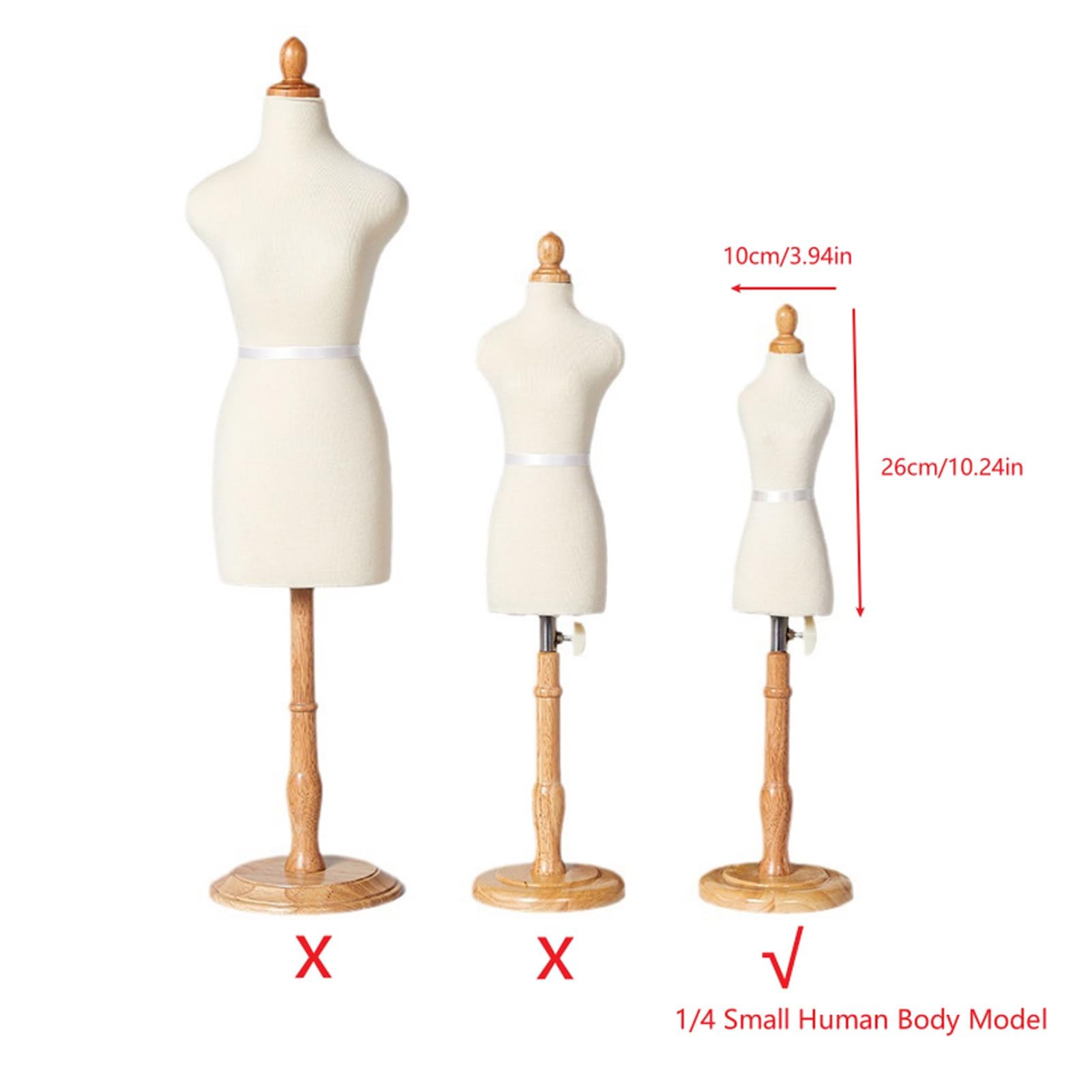 Forme de Robe pour Enfant avec Base en Bois, Corps de Torse de Mannequin avec Support en Bois réglable, Buste de Corps de Mannequin pour présentation de Robe, Conception de