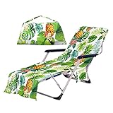 SUBCLUSTER Chaise Lounge Cover ,Beach Chair Towel ,Leopard Beach Towel for Pool Chairs and Lounges K