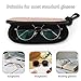 Zgfdijisdi Leopard Star Pattern Pink Sunglass 7.1 L ×3.1 W Organizer Bag Fashion Eyeglass Portable Pouch Storage Bag Case Protect Zipper Pouch with Hooks Men Women
