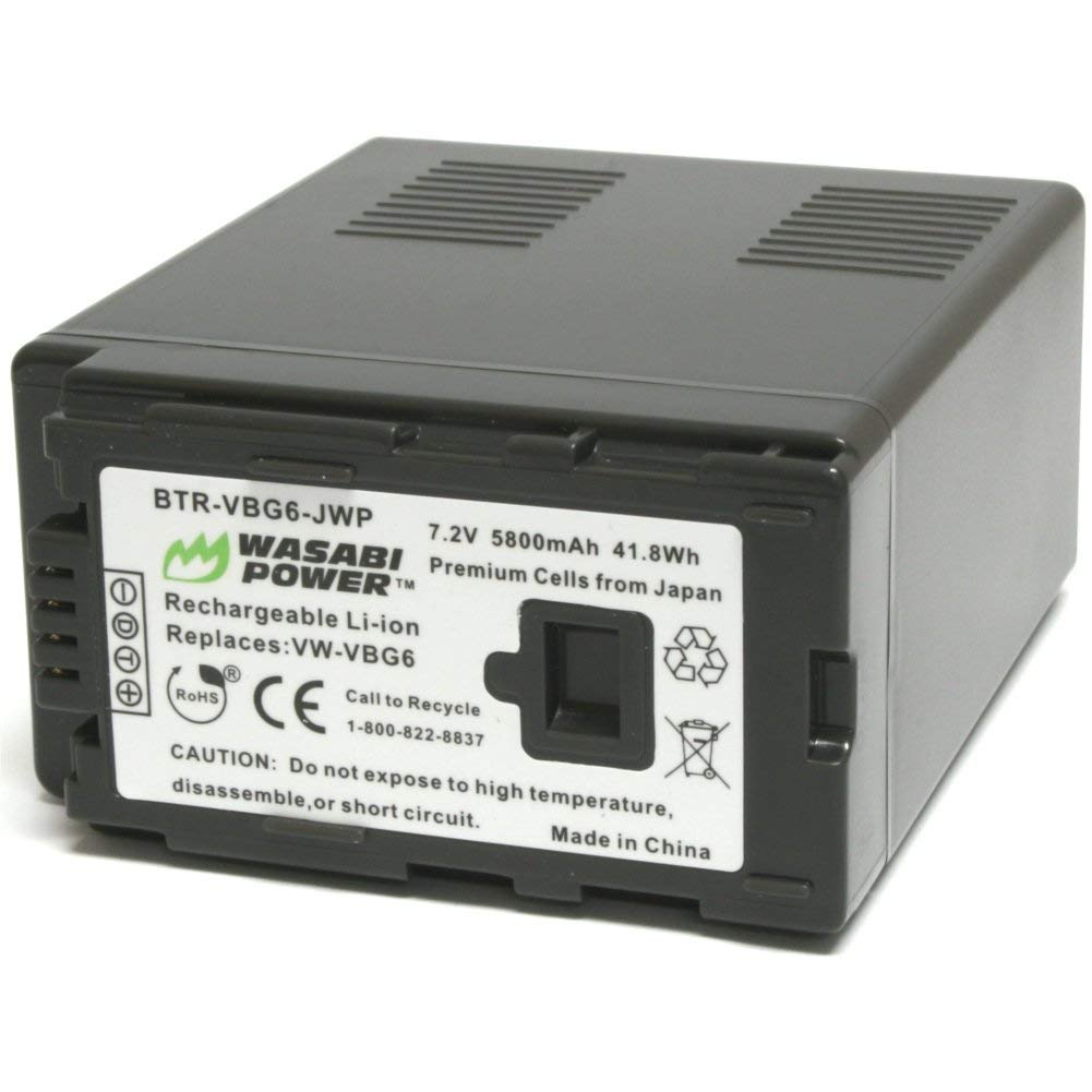 Panasonic バッテリーパック VW-VBG6-K Amazon.com: Wasabi Power Battery for Panasonic VW-VBG6 : Electronics