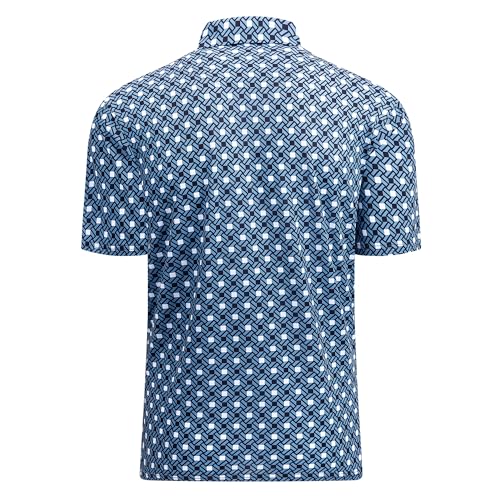 Image of Damipow Premium Golf Shirts for Men Dry Fit Performance Polo Short Sleeve Collared Shirt