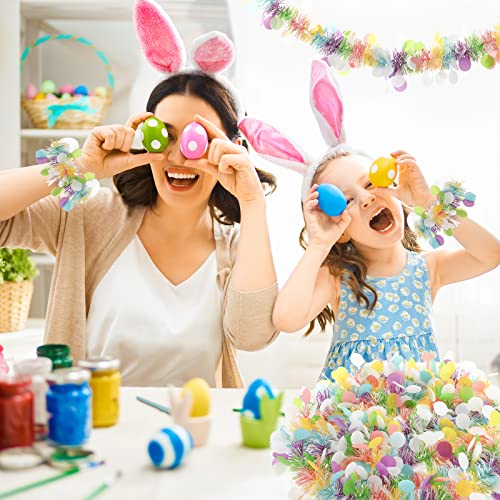 Chuangdi Easter Tinsel Garlands Colorful Fringe Party Decorations Hanging Garland Twist Metallic Festooning For Supply, 9.84 Ft In Length Per Piece (4 Pieces) #TOP3