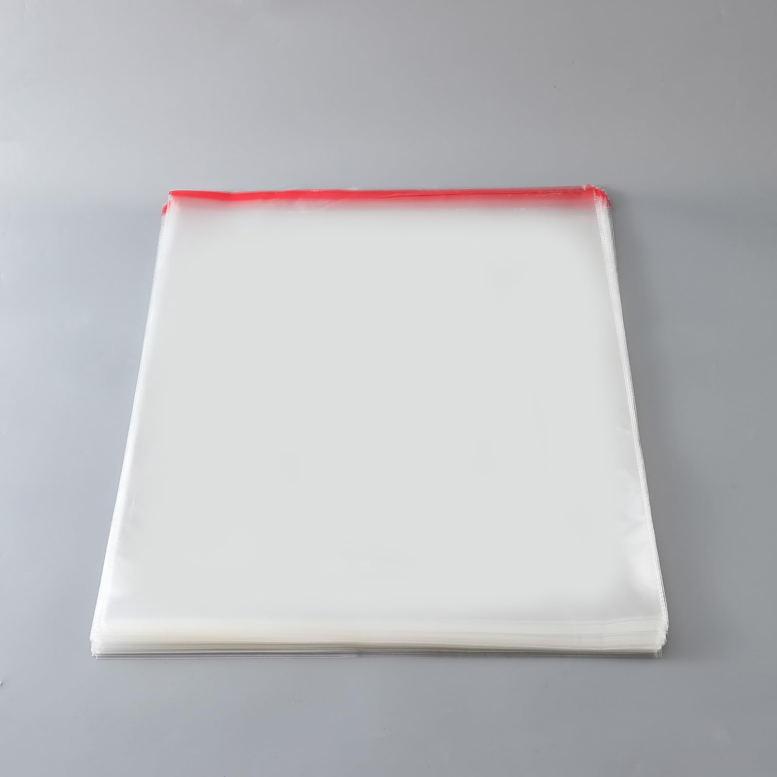 Red Dot Gift® 100 pcs (40X50+3cm) Plastic Bags Clear Cellophane Bags Plastic Self Sealing OPP Cellophane Poly Bags Self Adhesive Plastic Bags for packing and storage