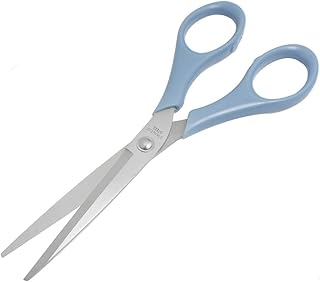 Aexit Home Office Hand Tools Blue Handle Metal Blade Sewing Paper Straight Shears & Scissors Scissors 8.5
