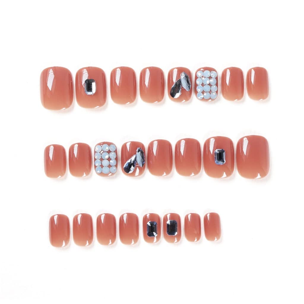Fake Nails Art Nail Tips Press False with Designs Set Full Cover Artificial Short Wearable