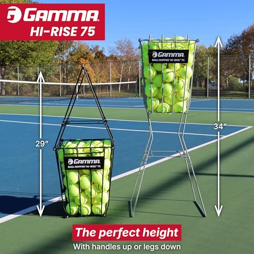 Panier de balles de tennis robuste Gamma 75 balles construction acier durable - 5