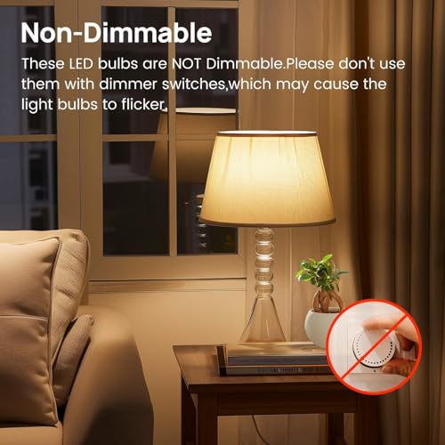 Image of Consciot A19 LED Light Bulb,60W Equivalent,8.5W 3000K Warm White,E26 Base,800 Lumens Non-Dimmable,Energy Efficient LED Light Bulbs,UL Listed for Home Lighting,24-Pack